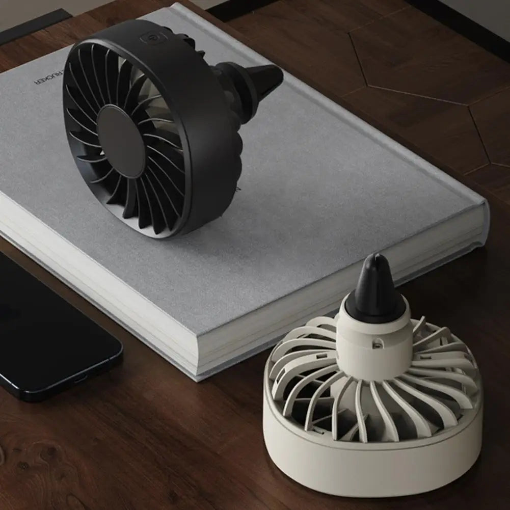 Car Powerful USB Colorful LED Light Low Noise Vent Clip Fan