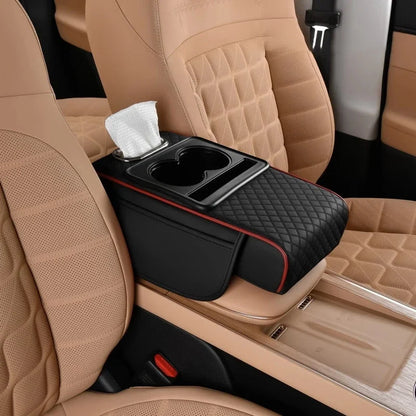 Car Armrest Cushion Organizer Mat Center Console Memory Foam Box Pads