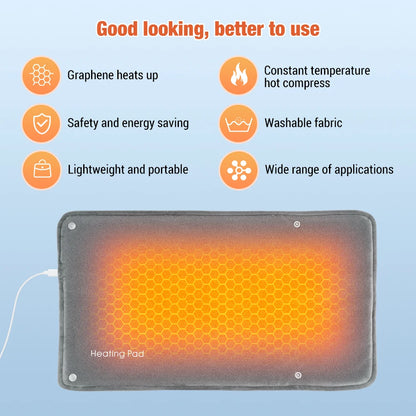 Heating Pad 50℃ Graphene Thermostat Winter Office Hand Warming