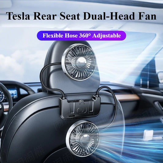 Car Dual-Head Fan Rear Seat Back Cooling Fans