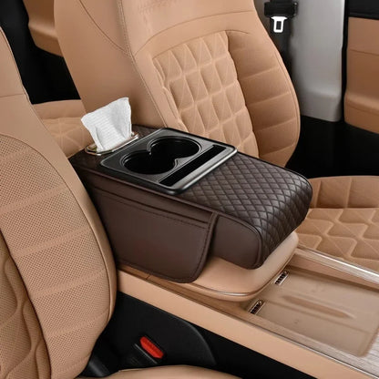 Car Armrest Cushion Organizer Mat Center Console Memory Foam Box Pads