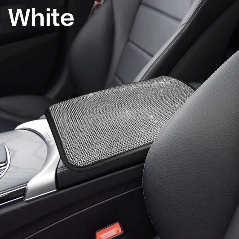 Car Diamond Studded Interior Protection Soft Comfortable Armrest Pad