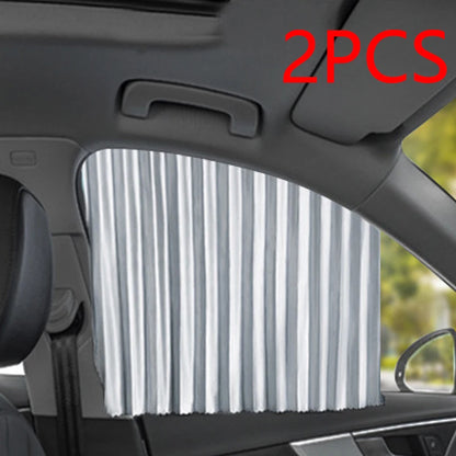 2PCS Car Magnetic Sunshade Window Curtain Privacy Sun UV Protection