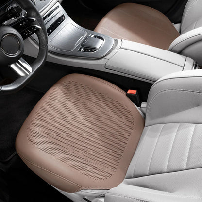 Car PU Leather Cooling Breathable Non Slip Thin All Season Universal Seat Cushion