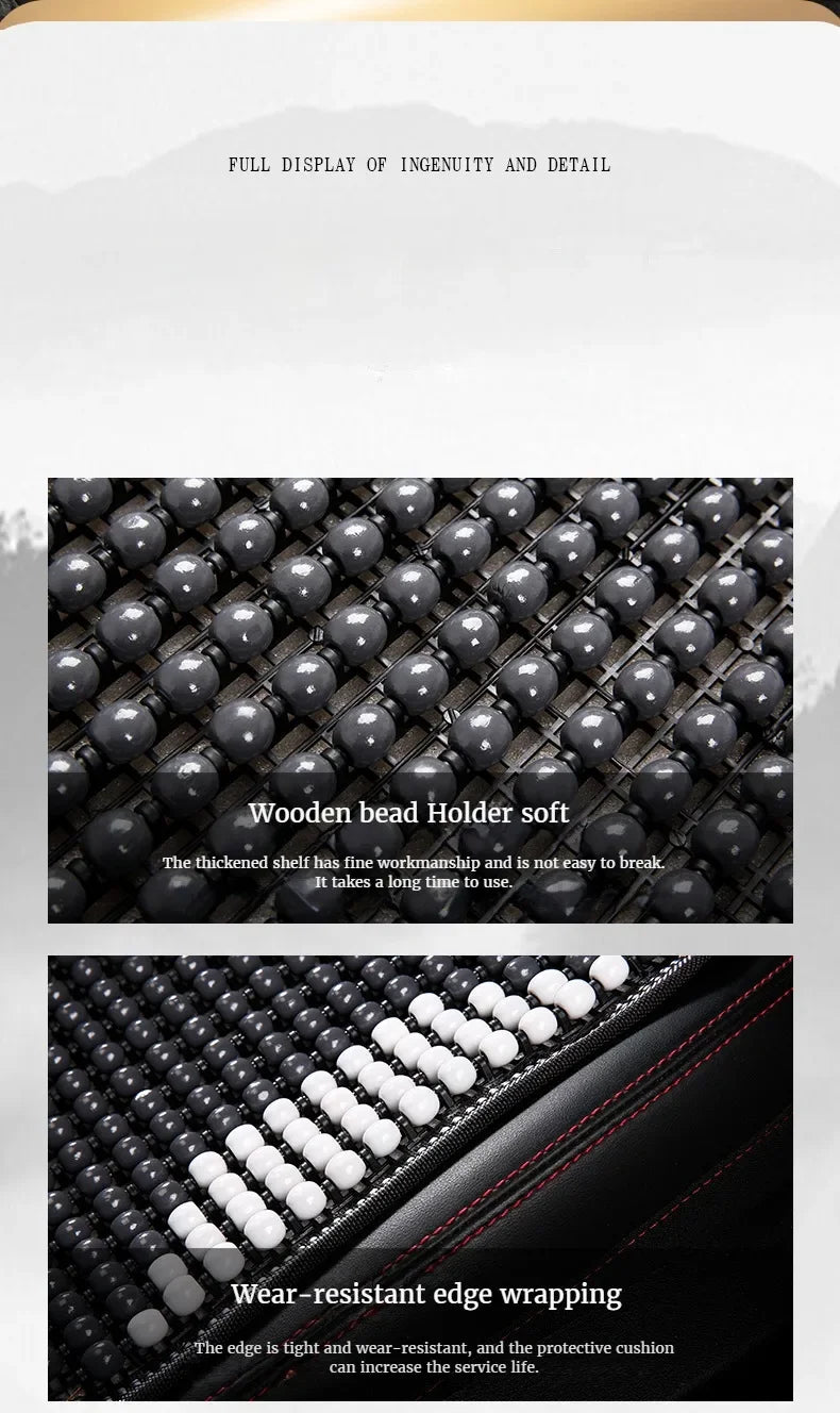 Summer Wooden Beads Seat Cushion  Cool and Breathable Comfortable Multi-occasion Use