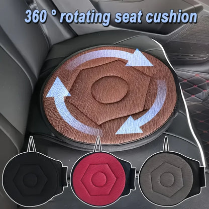 Car Non-Slip Polyester Fiber 360° Rotating Seat Cushion