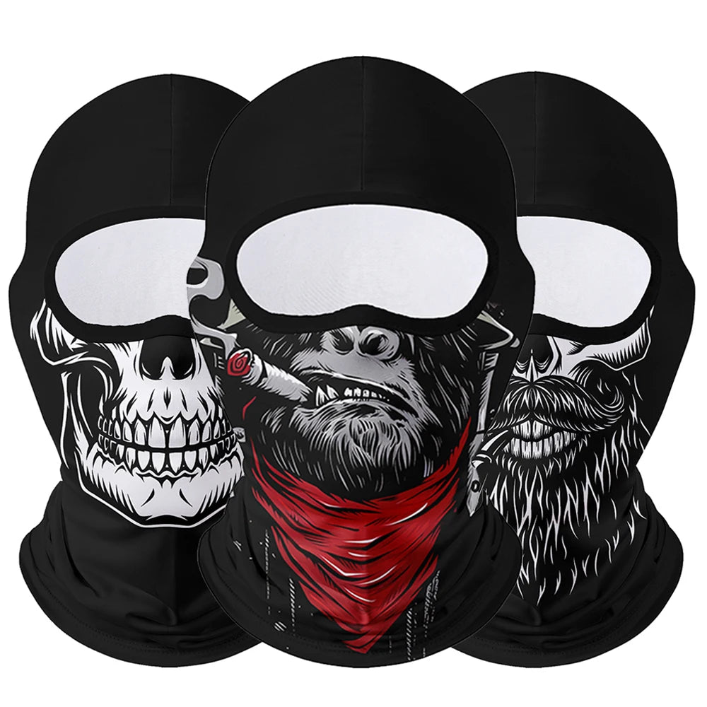 Motorcycle Face Mask Clown Ghost Skull Breathable Windproof UV Sun Dust Protective Mask