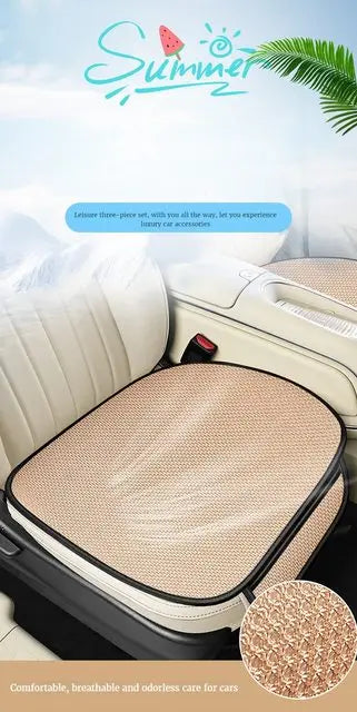 Summer Cool  Car Seat Cool Breathable  Fabric Cushion Set
