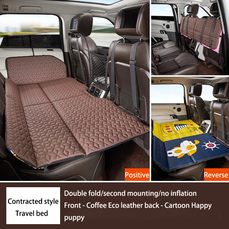 Car Non-inflatable Back Seat Folding Safety Mattress Travelling Mattress