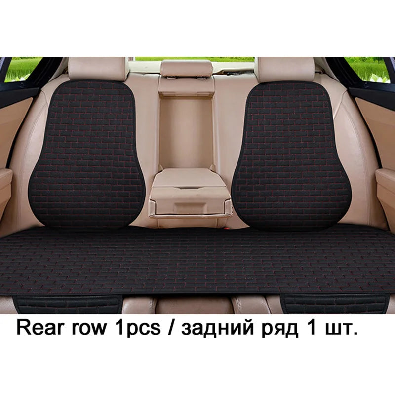Car Flax Seat Cushion Protector Pad Front/Rear Set