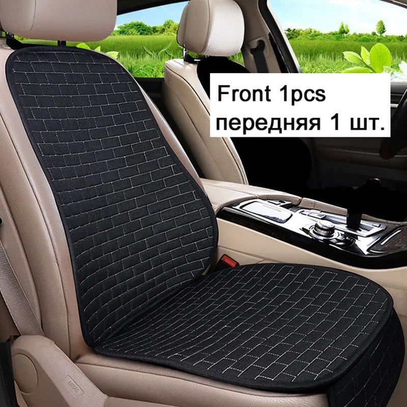 Car Flax Seat Cushion Protector Pad Front/Rear Set