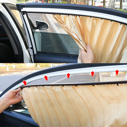 2PCS Car Magnetic Sunshade Window Curtain Privacy Sun UV Protection