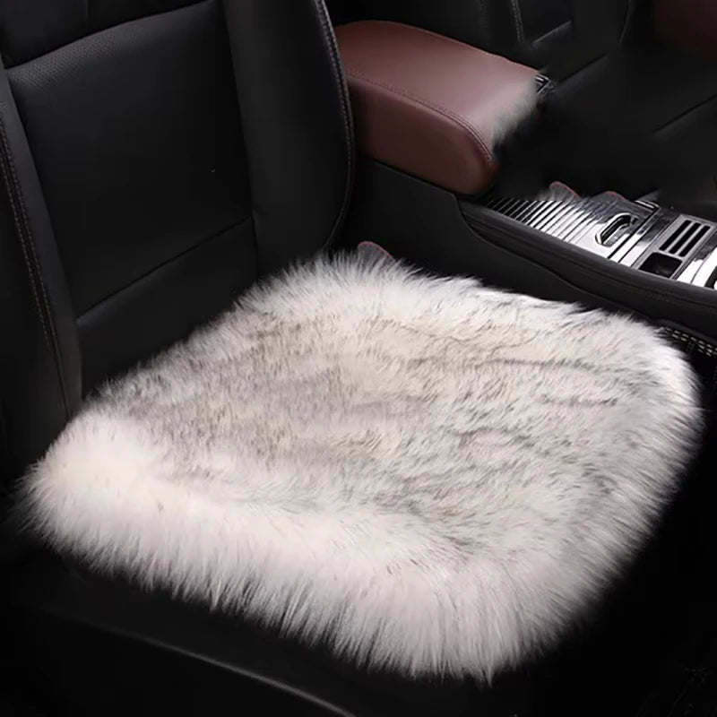 Artificial Wool Car Seat Cushion Winter Plush Auto Seat Cloak Universal Warm Car Seat Cover