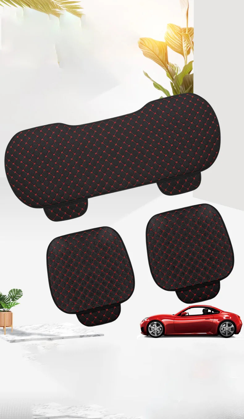 Car Linen Quilted Embroidered Cushion Four Seasons Universal Three-piece Set