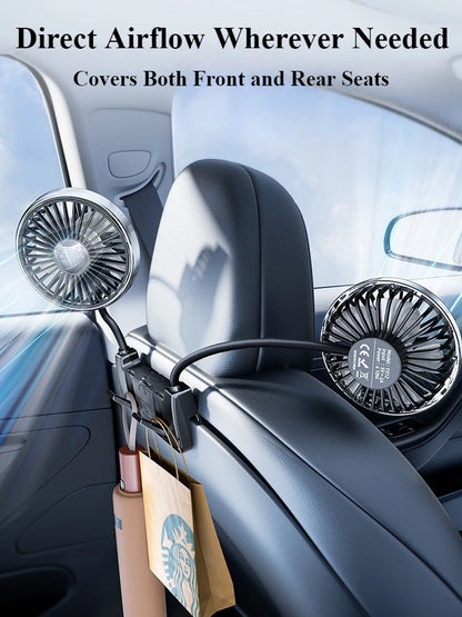 Car Dual-Head Fan Rear Seat Back Cooling Fans