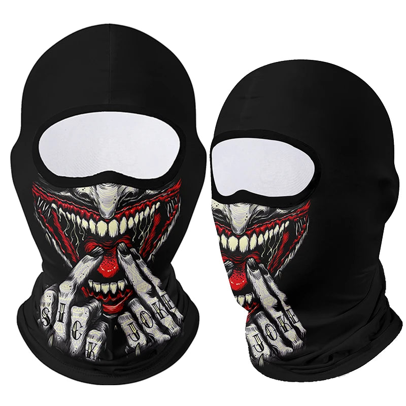Motorcycle Face Mask Clown Ghost Skull Breathable Windproof UV Sun Dust Protective Mask