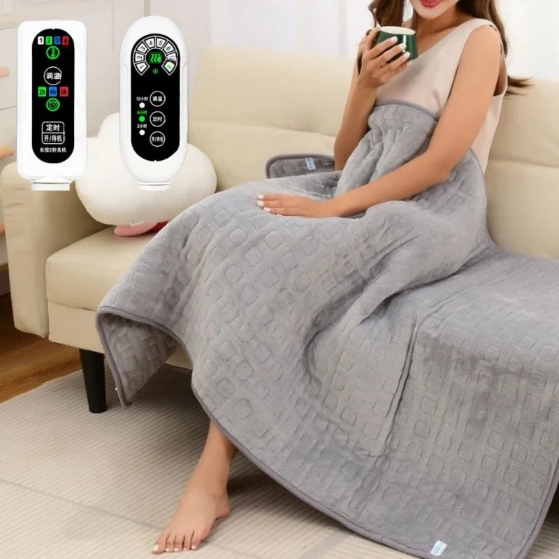 Electric Soft Flannel Heated Blanket Winter Body Warm Mat  Pad Heater