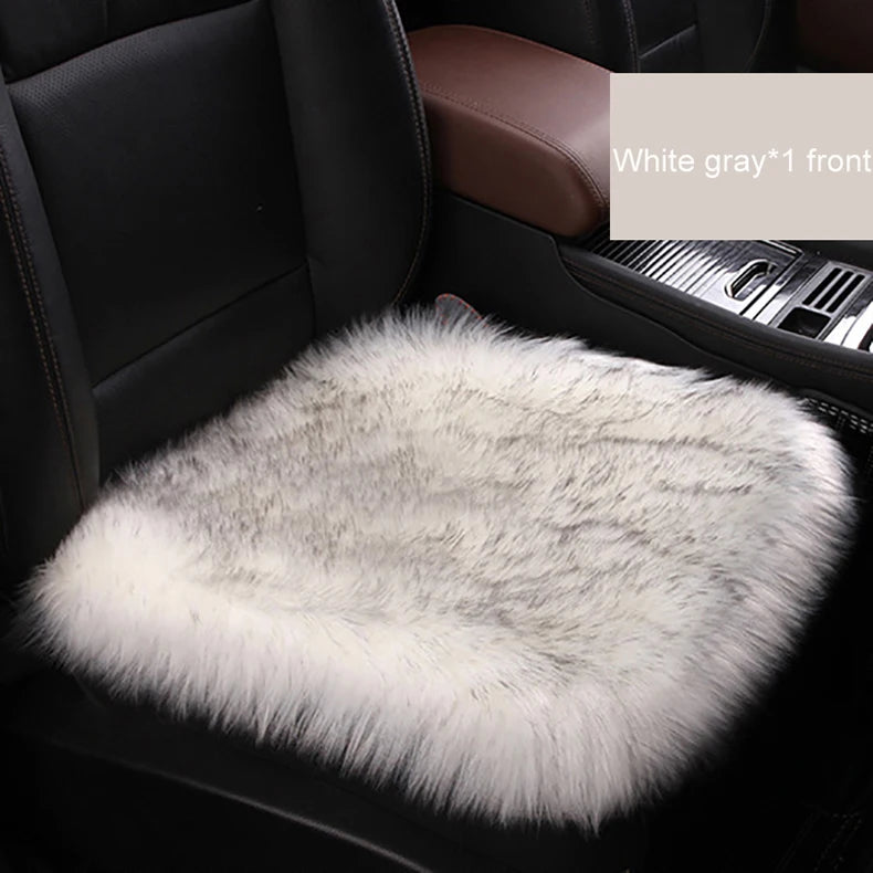 Artificial Wool Car Seat Cushion Winter Plush Auto Seat Cloak Universal Warm Car Seat Cover