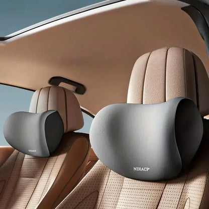 Car Headrest Lumbar Support Seat Cushion Backrest Set