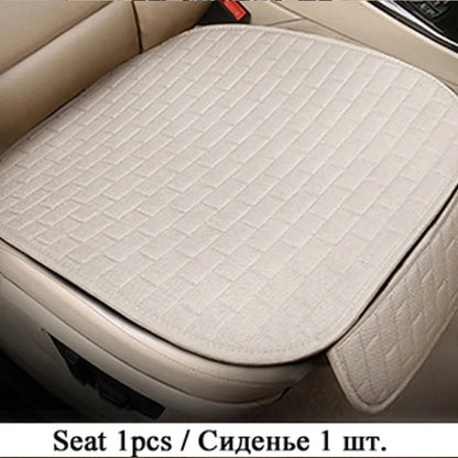 Car Flax Seat Cushion Protector Pad Front/Rear Set