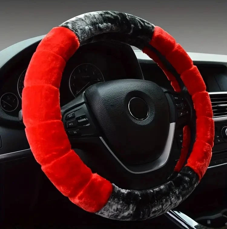 Cute Cartoon Ear Women Warm Cozy Universal  Steering Wheel Cover