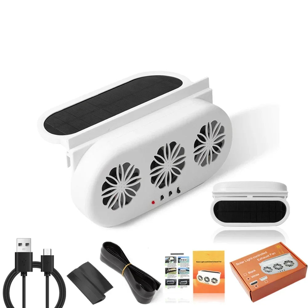 Car Exhaust Fan 3 Head Electric Cooling USB Purifiers