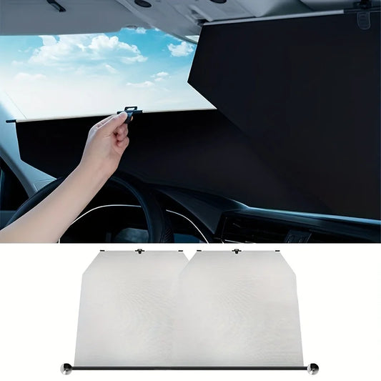 Car Retractable Sun Visor Front Windshield Sunshade Protection