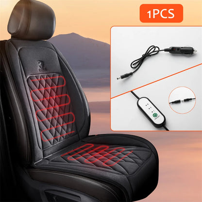 Car Truck 30' Fast Heating Heated Universal Seat Cushion 12/24v