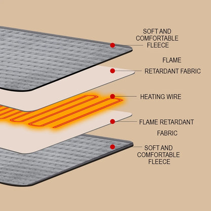 Electric Blanket 9-level Adjustment Warming Mattress 4-Speed Timing Automatic Heating Pad