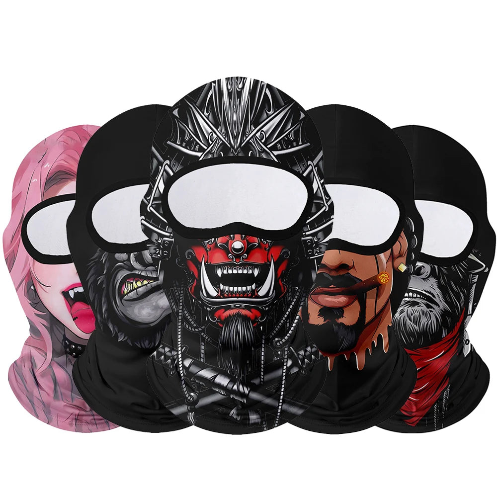 Motorcycle Face Mask Clown Ghost Skull Breathable Windproof UV Sun Dust Protective Mask