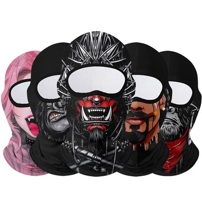 Motorcycle Face Mask Clown Ghost Skull Breathable Windproof UV Sun Dust Protective Mask