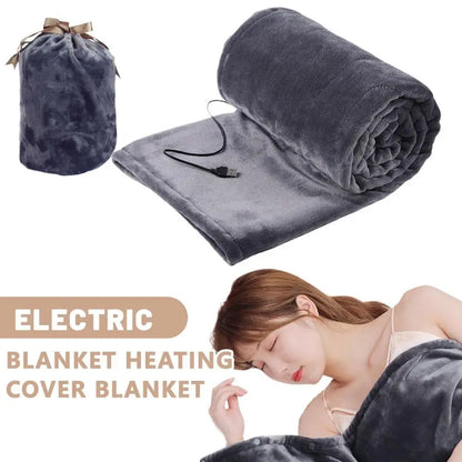 USB Heated Blanket Coral Velvet Shawl Wearable Electric Blanket Winter Body Warmer for Home Office Car