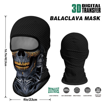 Motorcycle Full Face Sun Protection Lining Summer Breathable Skull Halloween Masks
