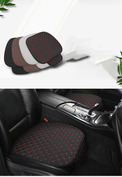 Linen Quilted Embroidered Car Cushion Without Backrest Four Seasons Universal