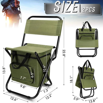 Camping Fishing Beach Stool Detachable Portable Backrest Lightweight Folding Chair