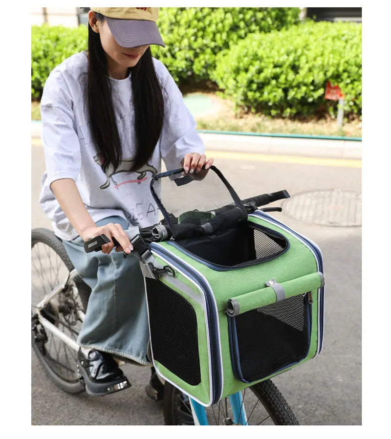 Bicycle Carrying Cat Dog Pet Bag Portable Backpack Organizer