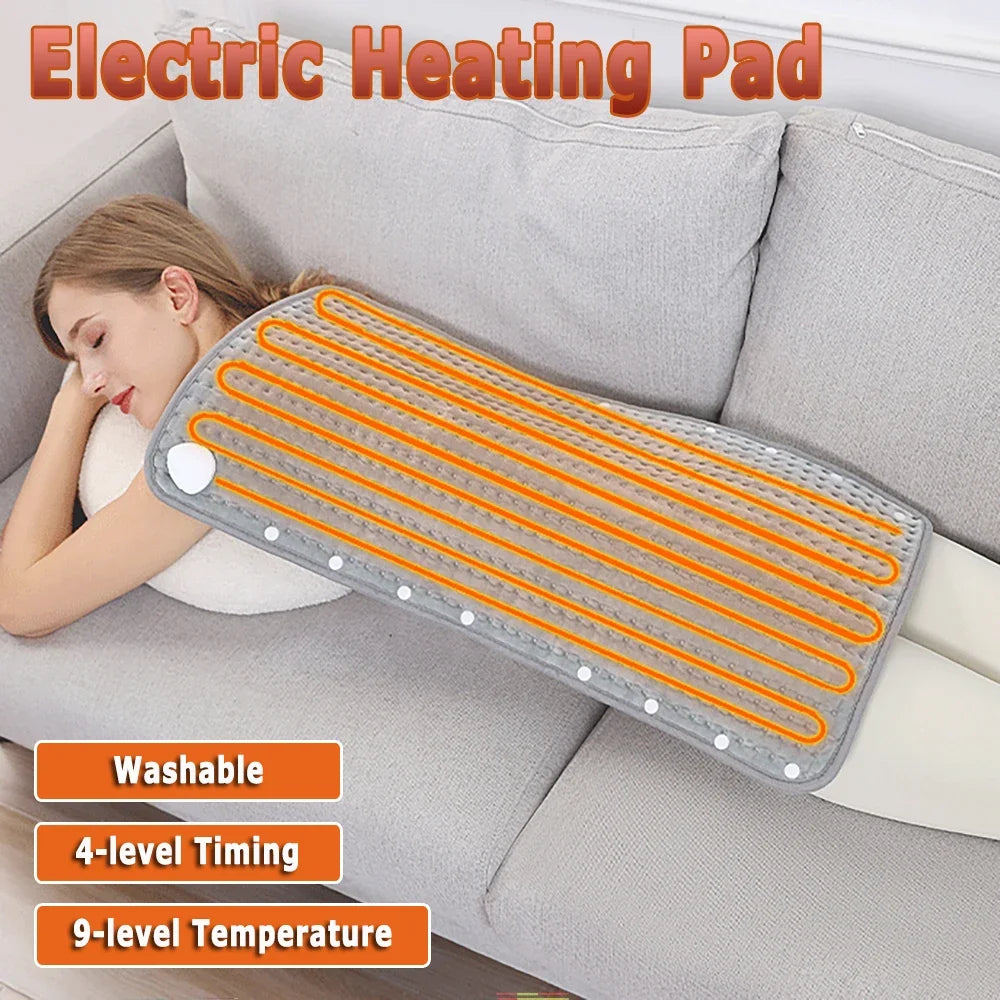 Electric Blanket 9-level Adjustment Warming Mattress 4-Speed Timing Automatic Heating Pad