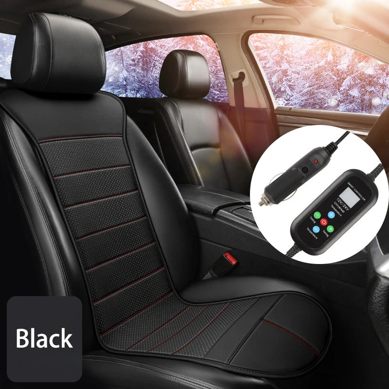 12V/24V Car Heated Seat Cushion Anti Slip Warm Winter Universal Heating Pad