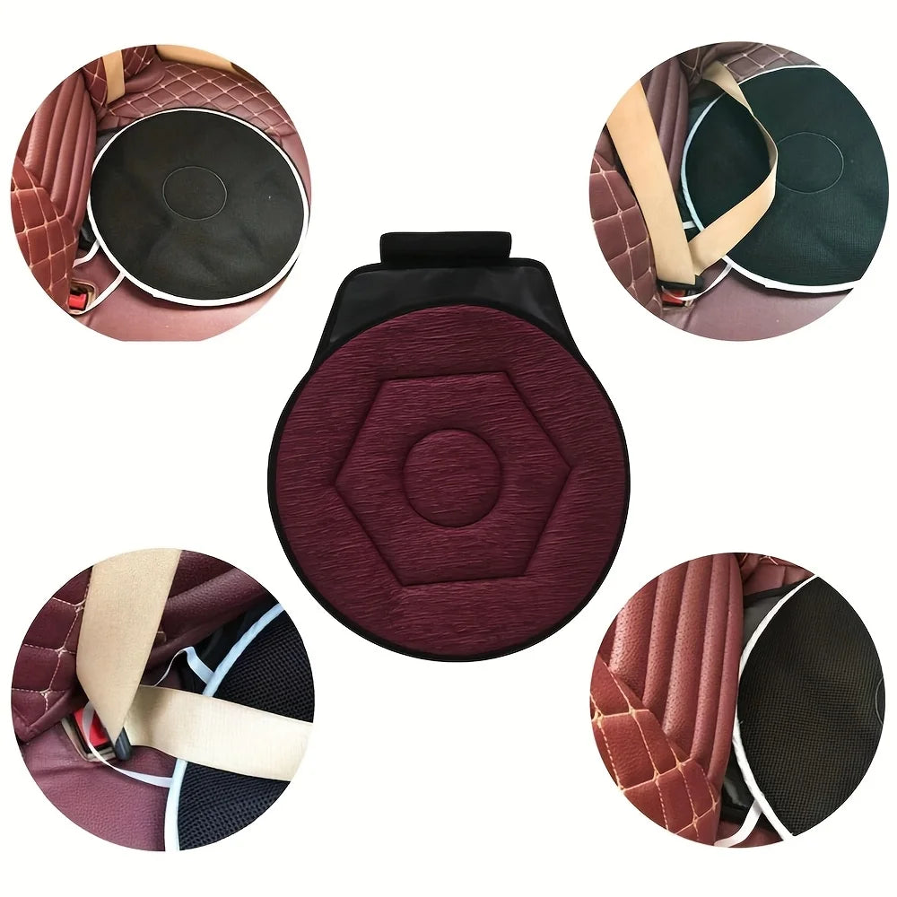 Car Non-Slip Polyester Fiber 360° Rotating Seat Cushion