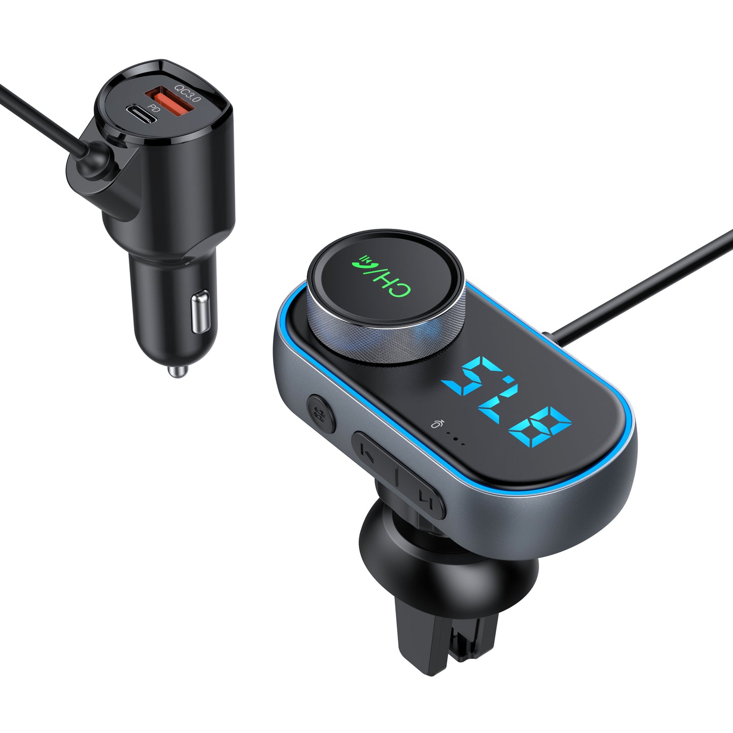 Car Bluetooth Air Outlet FM Transmitter 30W PD Fast Charger