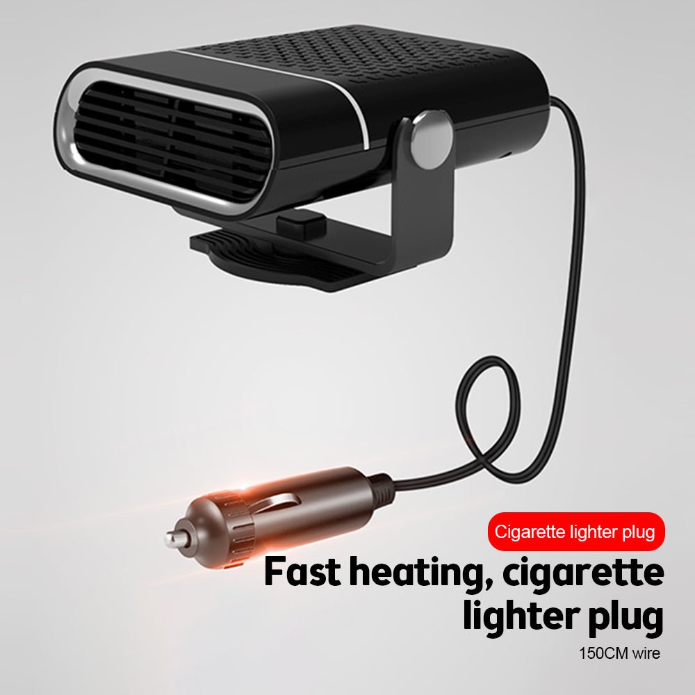 Car Portable Heater 2 in 1 Heating Cooling Electric Fan 360° Adjustable Defroster