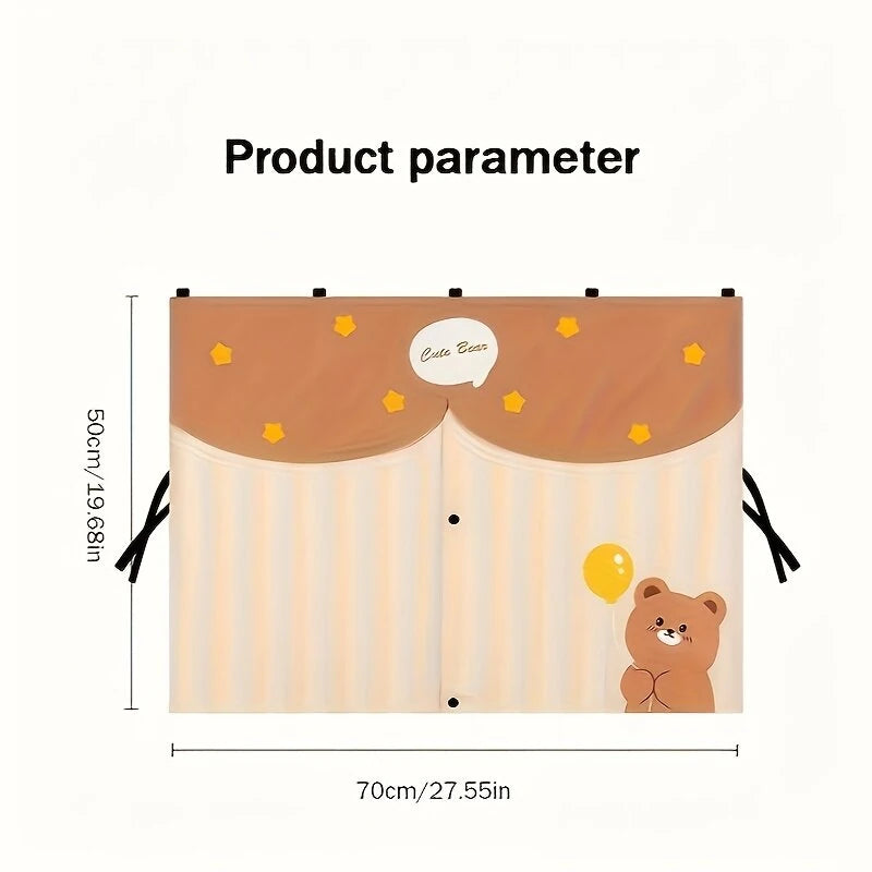 Car Side Window Curtains Privacy Double Layer Curtains Magnetic Sunshade