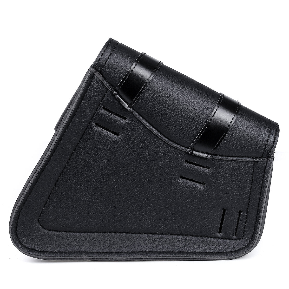 Motorcycle Saddlebags Release Buckle Black PU Leather Universal Organizer