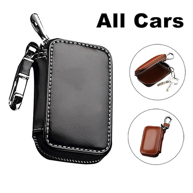 Car Leather Key Holder Case Key Chain Wallet Pouch Bag Case Holder