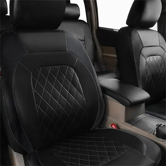 9 Pcs/Set Universal PU Leather Car Seat Covers Set Full Coverage Seat Protector