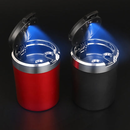 Portable Auto LED Ashtray Styling Smokeless Ash Tray Organizer For AUDI
