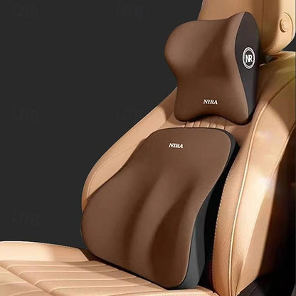 2 PCS Car Headrest Lumbar Support Memory Foam Neck Backrest Cushion