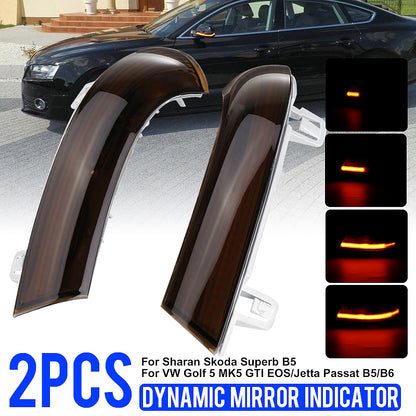 Car Dynamic LED Turn Signal Light Mirror Indicator Lights Amber