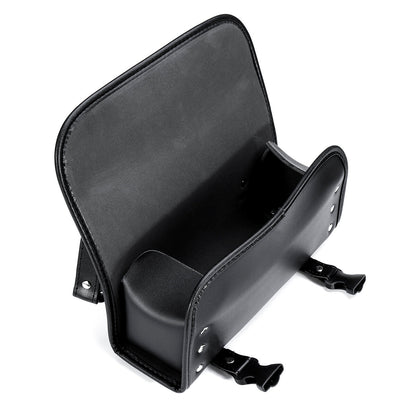 Universal Motorcycle Front PU Leather Fork Saddlebags Pouch Luggage Storage