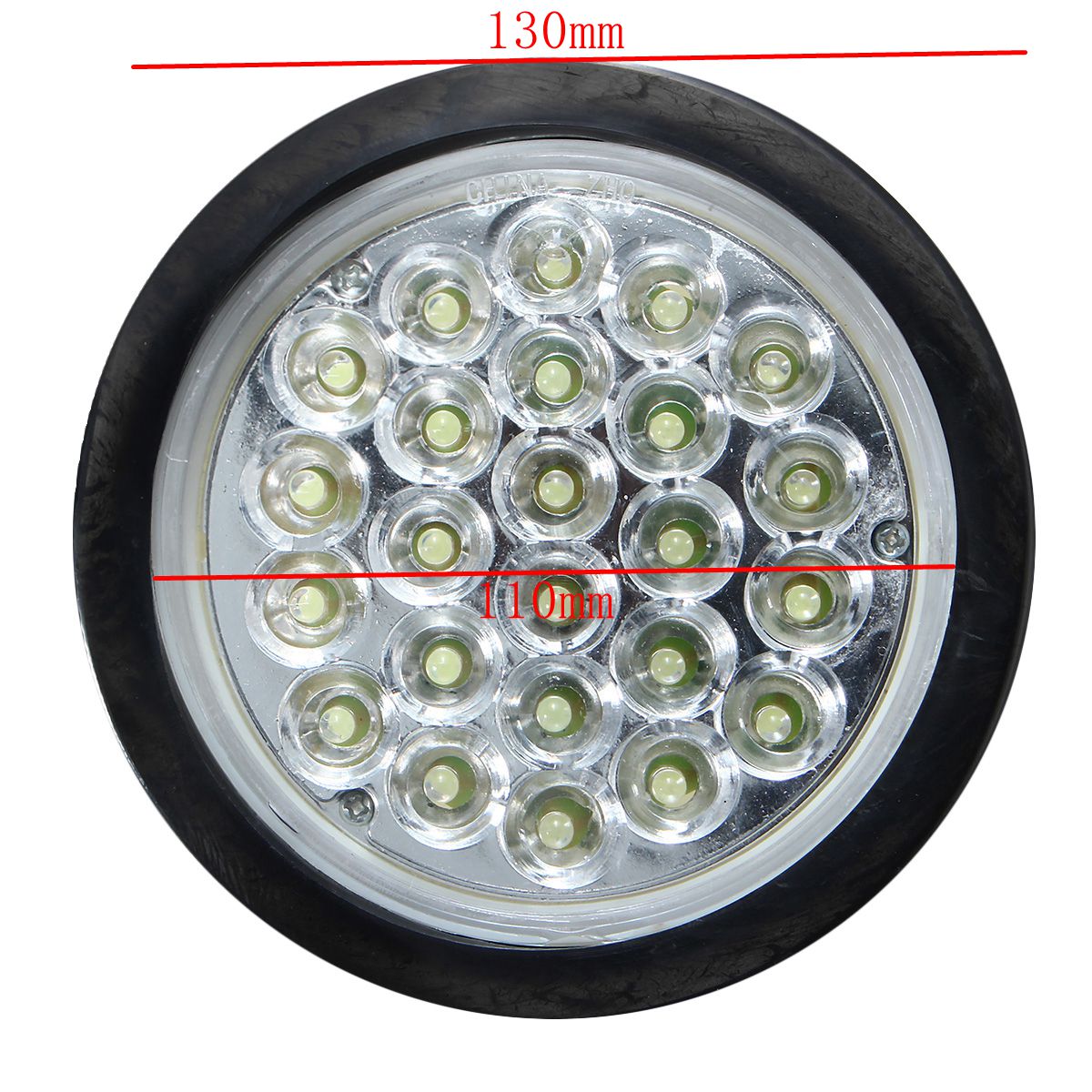 24 LED Red White Yellow Round Rear Tail Stop Light Brake Lamp Reflector for Truck Trailer Bus Boat